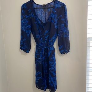 Express blue floral dress